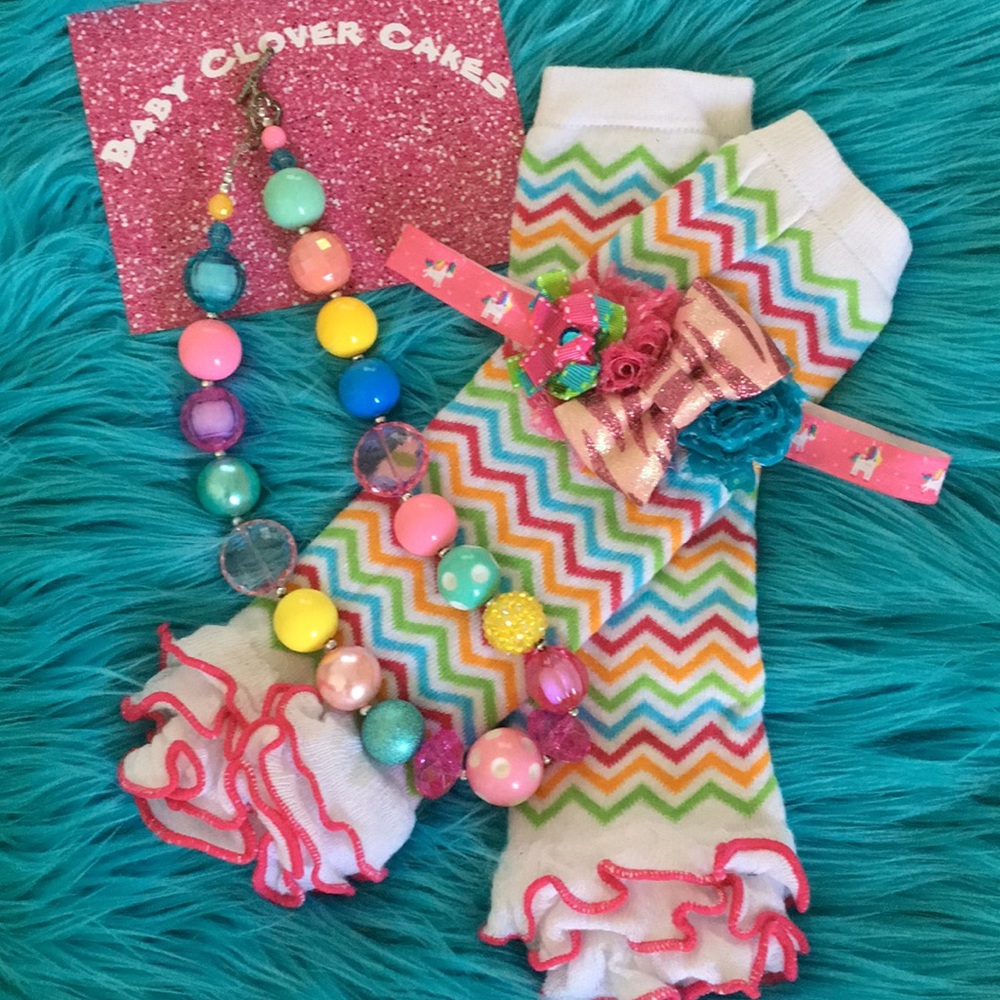 Baby  girl birthday accessory set